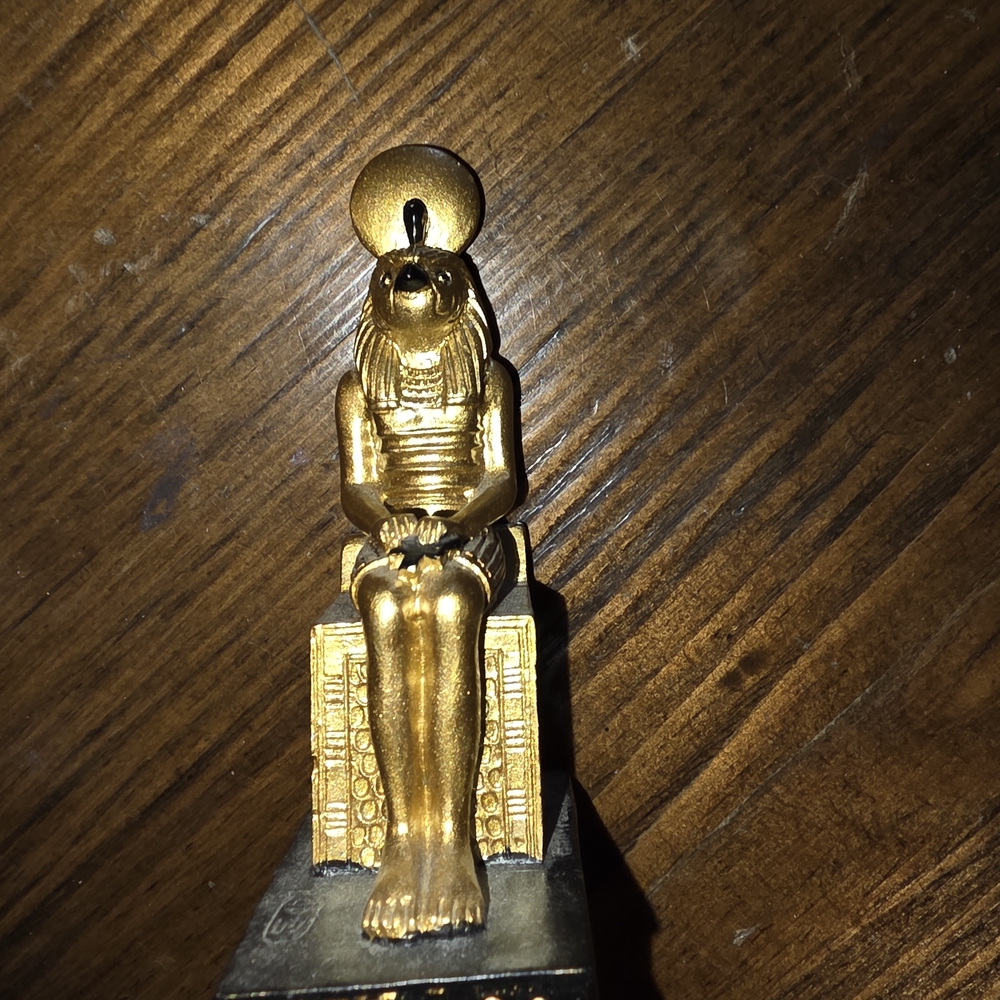 Gold Egyptian God Ebros Figurine